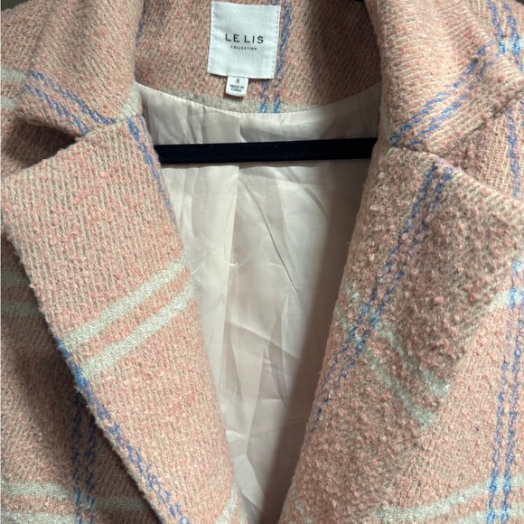 Le Lis Women's Pink Plaid Blazer - Picture 4 of 5